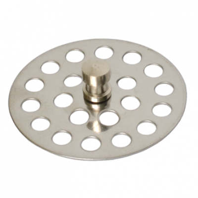 Afvoerzeef RVS met knop 45mm Foto van Afvoerzeef RVS met knop 45mm