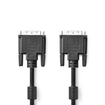 Foto van Nedis DVI-Kabel | DVI-D 24+1-Pins Male | DVI-D 24+1-Pins Male | 1080p | Vernikkeld | 3.00 m | PVC |