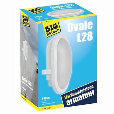 Bulkhead Ovale L28 LED armatuur 12W