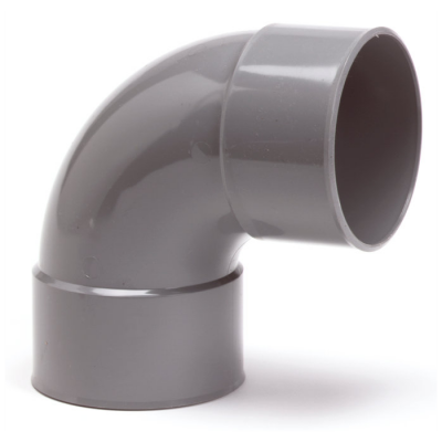 PVC Bocht 87 Graden Ø40mm - 2x Lijmverbinding Foto van PVC Bocht 87 Graden Ø40mm - 2x Lijmverbinding