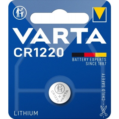Varta CR1220 lithium knoopcel batterij 3V Foto van Varta CR1220 lithium knoopcel batterij 3V