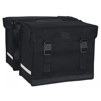 Foto van Fastrider Canvas 65L Dubbele Fietstas Zwart