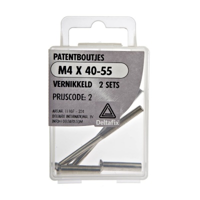 Foto van Patentboutje vernikkeld m4 x 40-50 2 sets