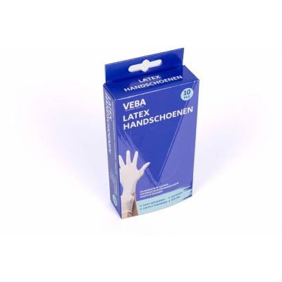 Foto van latex handschoen 10 stuks in doos