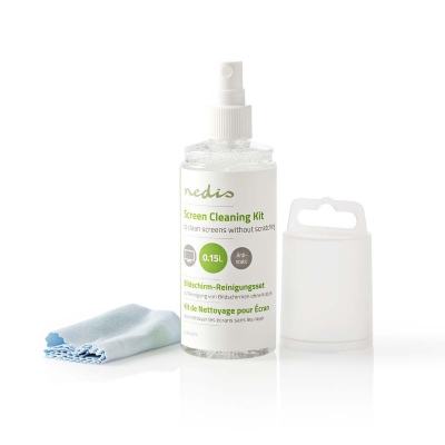 Schermreiniger 150 ml Met Microvezeldoekje Foto van Schermreiniger 150 ml Met Microvezeldoekje