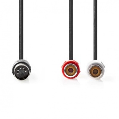 DIN 5-Pins Male 2x RCA Female DIN 5-Pins Male 2x RCA Female