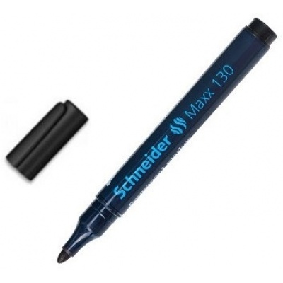 Permanent marker Ronde Punt Zwart Foto van Permanent marker Ronde Punt Zwart