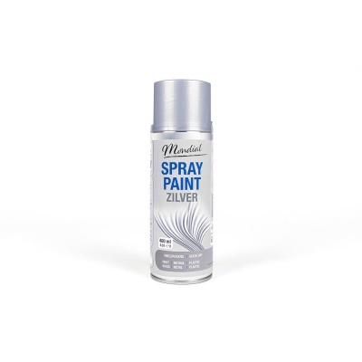 Spuitverf Zilver deco Ral 9006 400ml Foto van Spuitverf Zilver deco Ral 9006 400ml