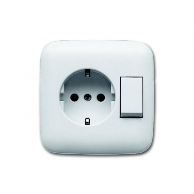 Foto van Busch/Jaeger combi wis-schakelaar wit inbouw