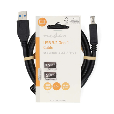 USB 3.2 Gen 1 verlengkabel 1 meter