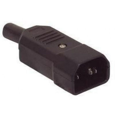 Foto van Contrastekker recht zwart C14