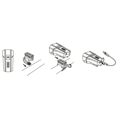 Koplamp fiets USB oplaadbaar Max 70 Lux