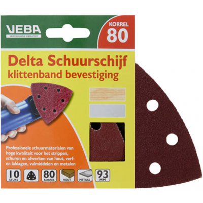 Schuurpapier DELTA K80 10 stuks