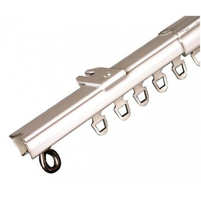 Foto van Gordijnrail compleet uitschuifbaar wit 240-450cm