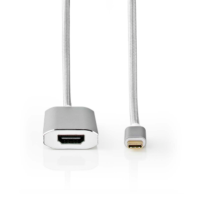 Foto van USB-C naar Hdmi female met PD 2,0 meter