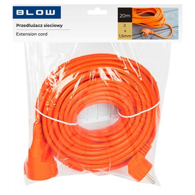 Verlengsnoer PVC oranje 2x1,5qmm 20m Verlengsnoer PVC oranje 2x1,5qmm 20m