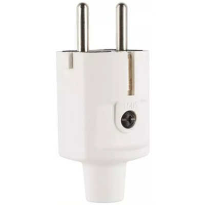 Randaarde stekker met tule wit 16A Randaarde stekker met tule wit 16A