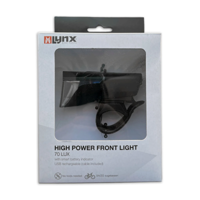Koplamp fiets USB oplaadbaar Max 70 Lux