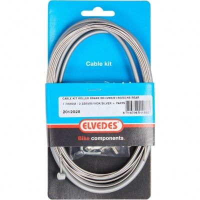 Remkabel set voor rollerbrake br-im85/81/55/45 silver
