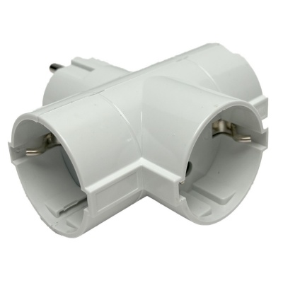 Stekkeradapter RA 3-voudig T-model wit
