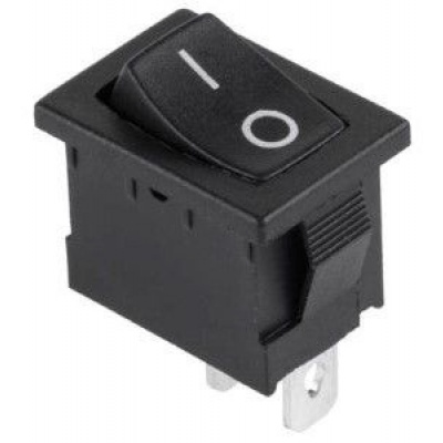 Wipschakelaar 1p aan-uit klein zwart Foto van Wipschakelaar 1p aan-uit klein zwart