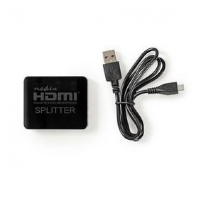 HDMI-Splitter/versterker 1 bron 2 schermen HDMI-Splitter/versterker 1 bron 2 schermen