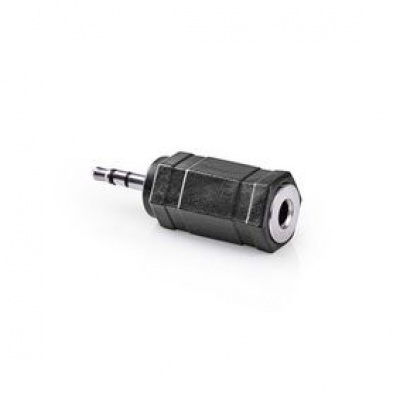 Nedis Stereo-Audioadapter | 2.5 mm Male | 3.5 mm Female | Vernikkeld | Recht | ABS | Zwart | 10 Stu