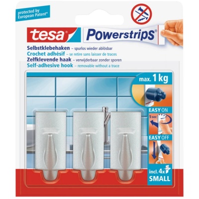 Foto van Tesa Powerstrips small trend chroom