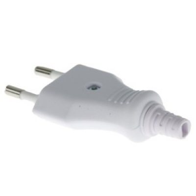 Stekker euro plat wit