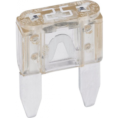 Mini steekzekering 25 ampère 5 stuks Foto van Mini steekzekering 25 ampère 5 stuks