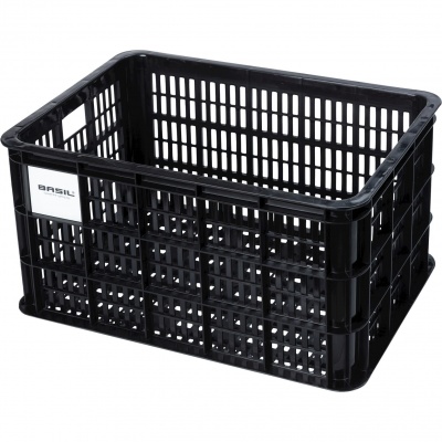 Basil fietskrat L black 40L 39 x 49 x 27 cm recycled