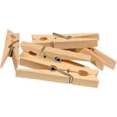 Wasknijpers hout XL 18 stuks Foto van Wasknijpers hout XL 18 stuks