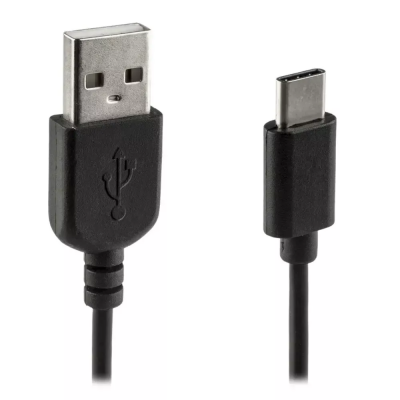 Foto van USB A naar USB-C kabel 1m zwart