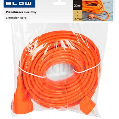 Verlengsnoer PVC oranje 2x1,5qmm 20m
