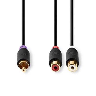 RCA Splitter 1x Male naar 2x Female RCA Splitter 1x Male naar 2x Female