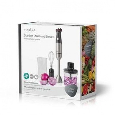 Handblender 800 W RVS 4-in-1 mixerset
