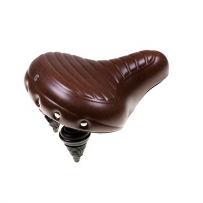 Fietszadel Wave ribbel bruin 