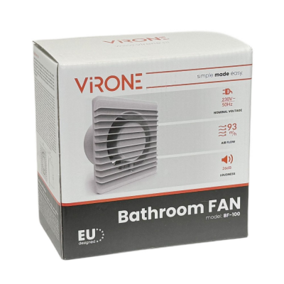 Badkamer - Toilet ventilator wit 100mm Badkamer - Toilet ventilator wit 100mm