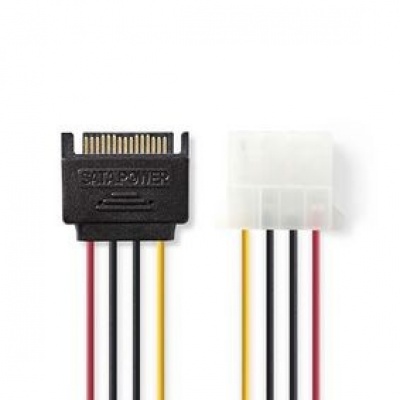 Interne Voedingskabel Sata naar molex 0.15mtr Foto van Interne Voedingskabel Sata naar molex 0.15mtr