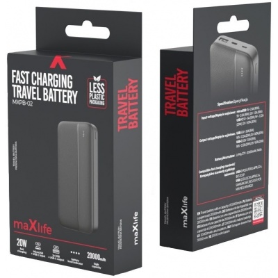 Powerbank 20.000mA 20W QC Foto van Powerbank 20.000mA 20W QC