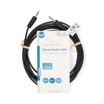 3.5 mm Jack Stereo Kabel - 3 Meter 