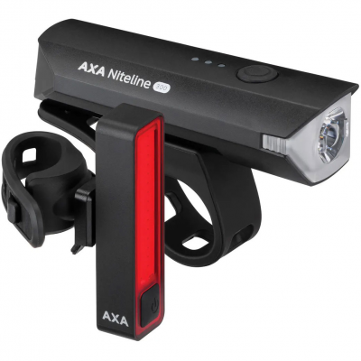 AXA verlichtingsset 300lux USB-C oplaadbaar Foto van AXA verlichtingsset 300lux USB-C oplaadbaar