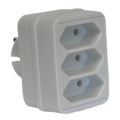 Foto van Euro verdeelstekker 3 voudig wit