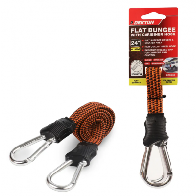 Foto van Bungee Cord Plat 60cm met Karbijnhaken