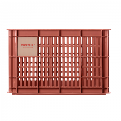 Basil fietskrat M gerecycled kunststof 29,5l terra red