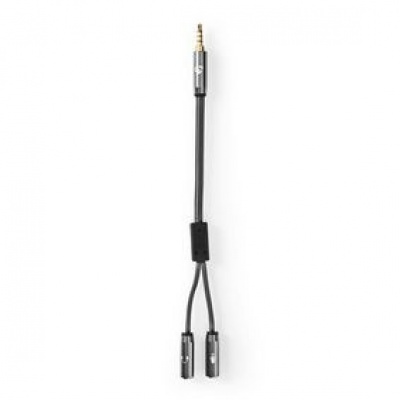 Foto van 3.5mm jack adapterkabel splitst het audiosignaal