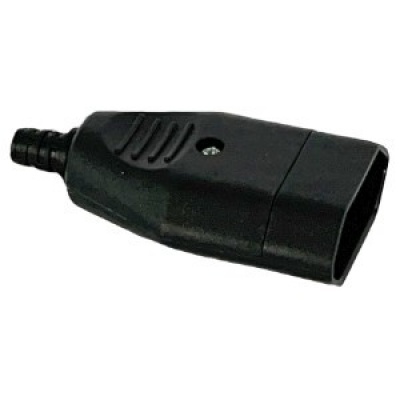 Contra stekker euro plat zwart Foto van Contra stekker euro plat zwart