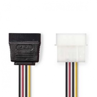 Interne Voedingskabel Molex naar Sata 0.15mtr Foto van Interne Voedingskabel Molex naar Sata 0.15mtr