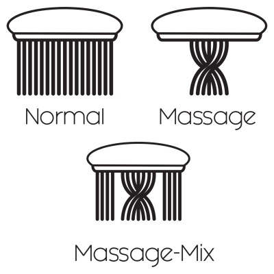 Douchekop 3 standen mat zwart