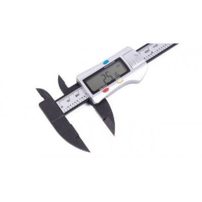 Schuifmaat digitaal fiber 150 mm Foto van Schuifmaat digitaal fiber 150 mm